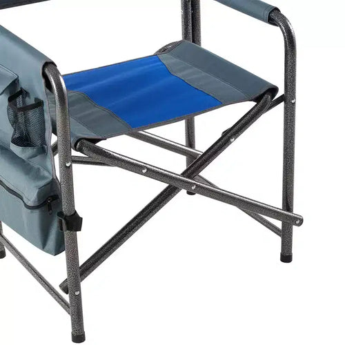 Chaise d'extérieur pliante rembourrée 1 pièce avec poches de rangement, chaise de réalisateur surdimensionnée légère pour camping intérieur et extérieur
