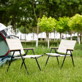 2-piece Folding Outdoor Chair for Indoor, Outdoor Camping, Picnics, Beach,Backyard, BBQ, Party, Patio
