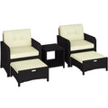 Yaheetech 5-Piece Patio Furniture Set with Cushions & Pillows for Backyard, Porch, Garden