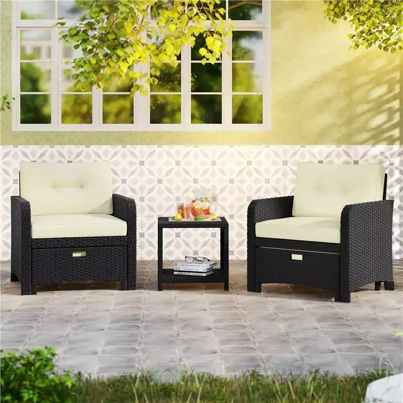 Ensemble de meubles de patio Yaheetech 5 pièces avec coussins et oreillers pour jardin, porche, patio