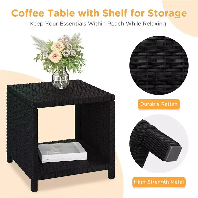 Ensemble de meubles de patio Yaheetech 5 pièces avec coussins et oreillers pour jardin, porche, patio