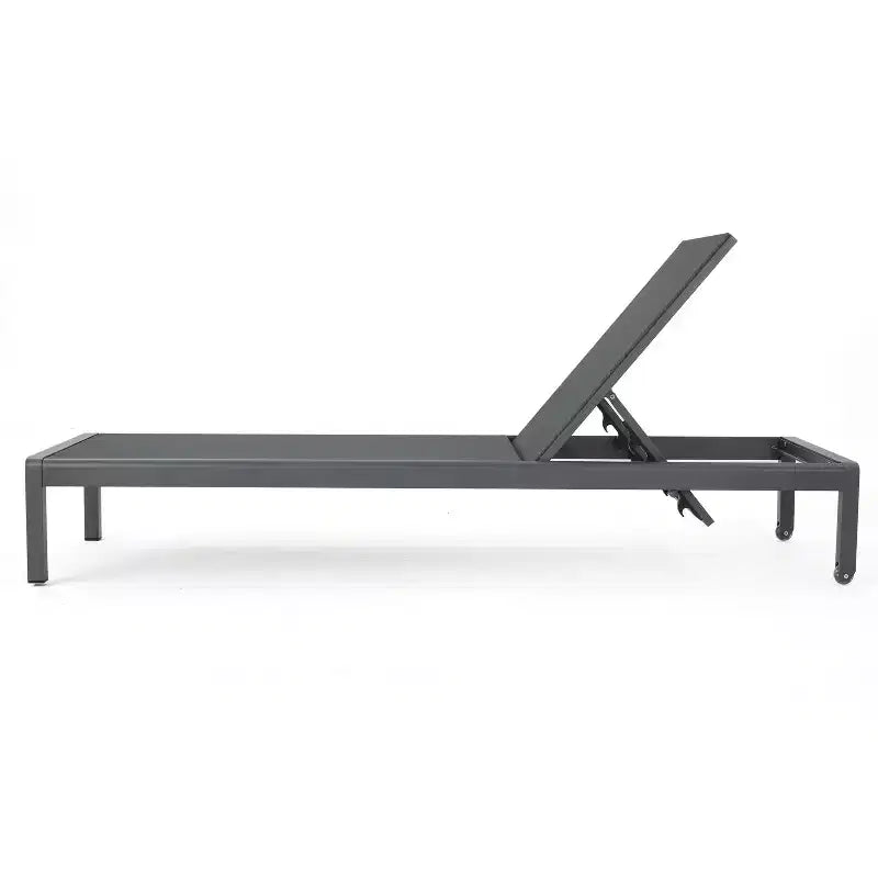 Christopher Knight Home Cape Coral Salon extérieur 3 pièces avec chaise longue, en maille et aluminium