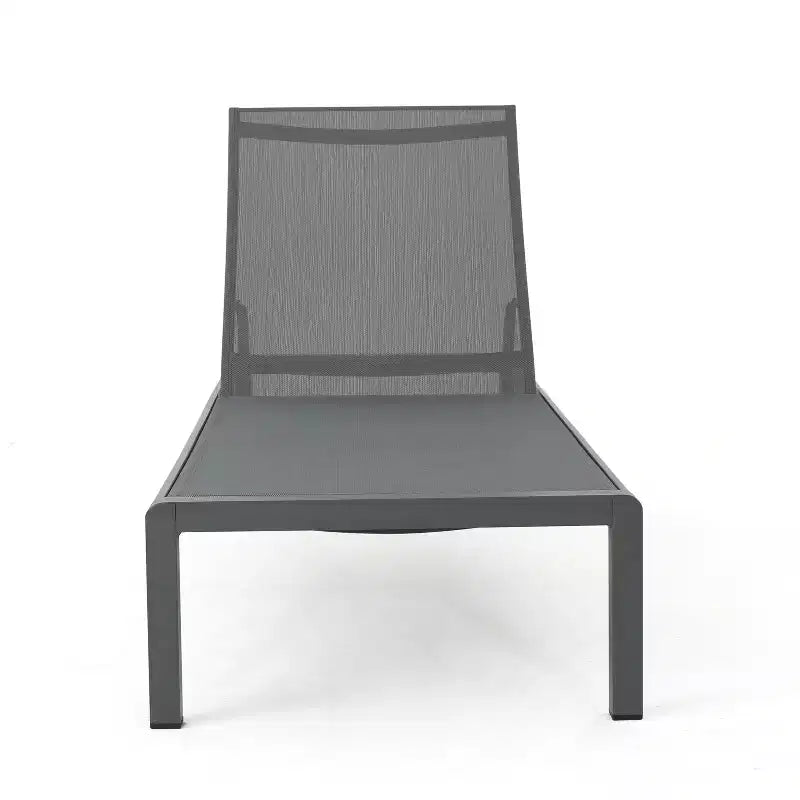 Christopher Knight Home Cape Coral Salon extérieur 3 pièces avec chaise longue, en maille et aluminium