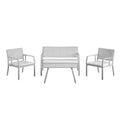 COSCO 4-Piece Folding Conversation Set, Light Gray
