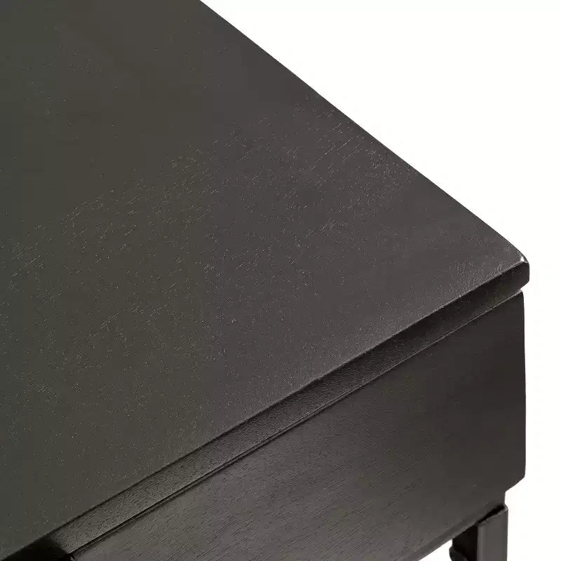 Wood and Metal Console Table, 36"x13"x31", Black, Modern Entryway or Sofa Table