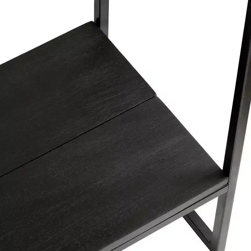 Wood and Metal Console Table, 36"x13"x31", Black, Modern Entryway or Sofa Table