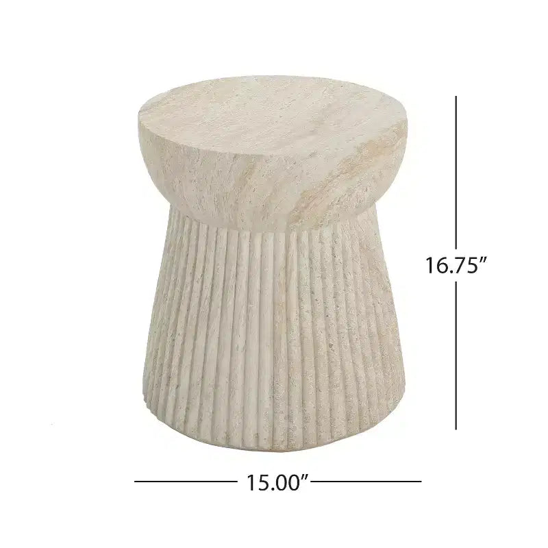 Christopher Knight Home Tito - Ensemble de sièges d'extérieur 2 pièces en bois d'acacia et béton avec table d'appoint