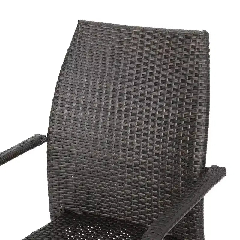 Christopher Knight Home Riley Ensemble de conversation 3 pièces empilables en osier tressé, marron foncé