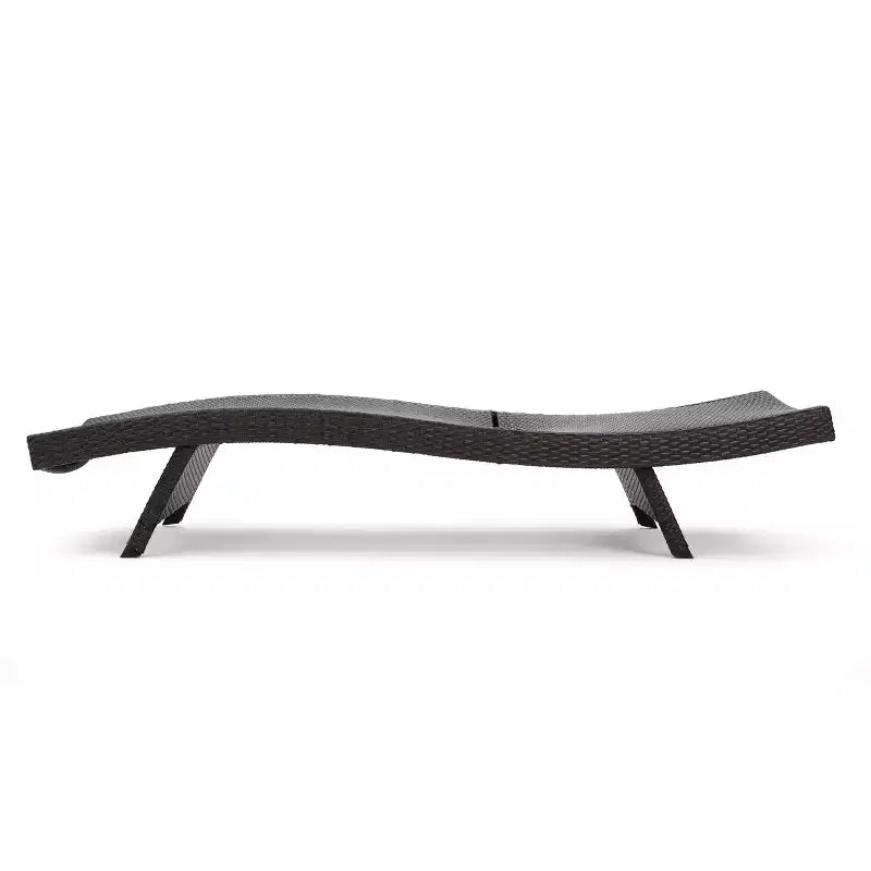 Christopher Knight Home Pacific Ensemble de conversation extérieur 3 pièces en osier avec chaises longues sans accoudodoirs réglables