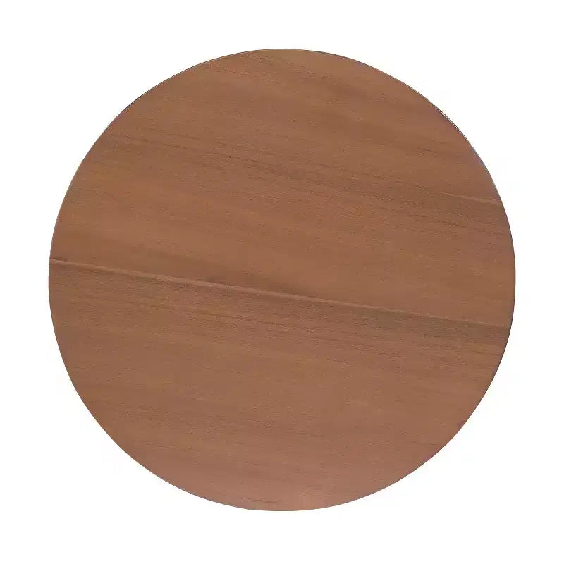 17.5" Round Acacia Wood Handcrafted Side Table, Natural Finish, Living Room or Bedroom Accent