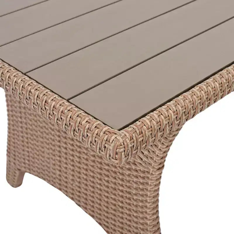 Chic Crate – Salon de jardin rustique en osier 6 pièces avec canapé, chaises et table en rotin | Finition naturelle | Multi-pièces