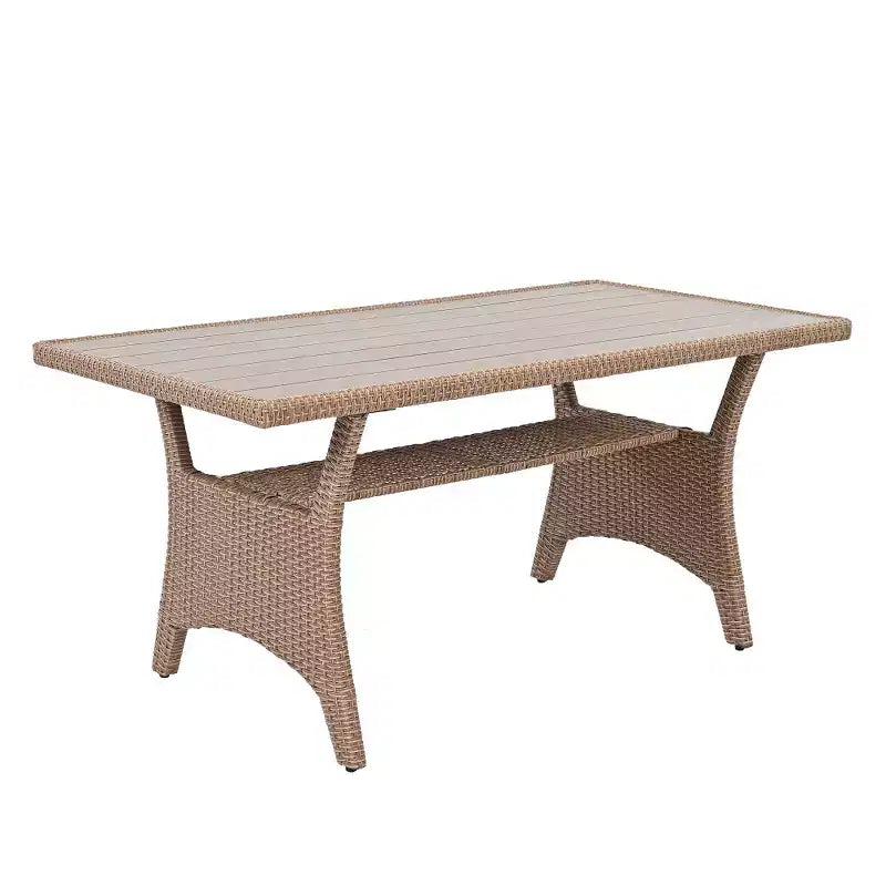 Chic Crate – Salon de jardin rustique en osier 6 pièces avec canapé, chaises et table en rotin | Finition naturelle | Multi-pièces