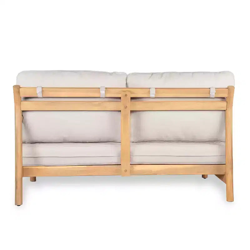Christopher Knight Home Shane Canapé deux places et chaise longue en bois d'acacia rustique pour extérieur