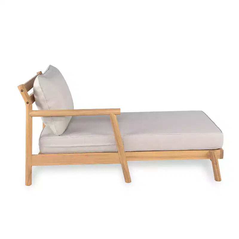 Christopher Knight Home Shane Canapé deux places et chaise longue en bois d'acacia rustique pour extérieur
