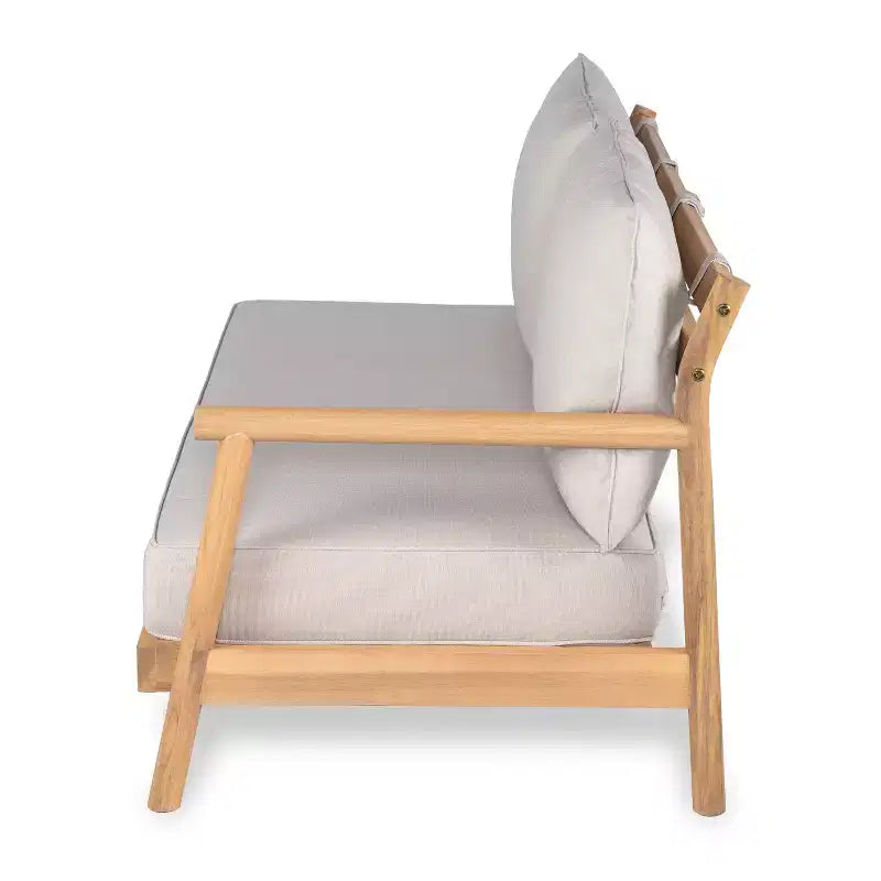 Christopher Knight Home Shane Canapé deux places et chaise longue en bois d'acacia rustique pour extérieur