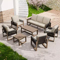 EAGLE PEAK Natural Cedar Wood Conversation Set, Outdoor Patio Furniture with Coffee Table and Side Table