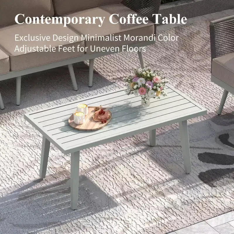 Salons de jardin en rotin tressé avec table basse Captiva Designs