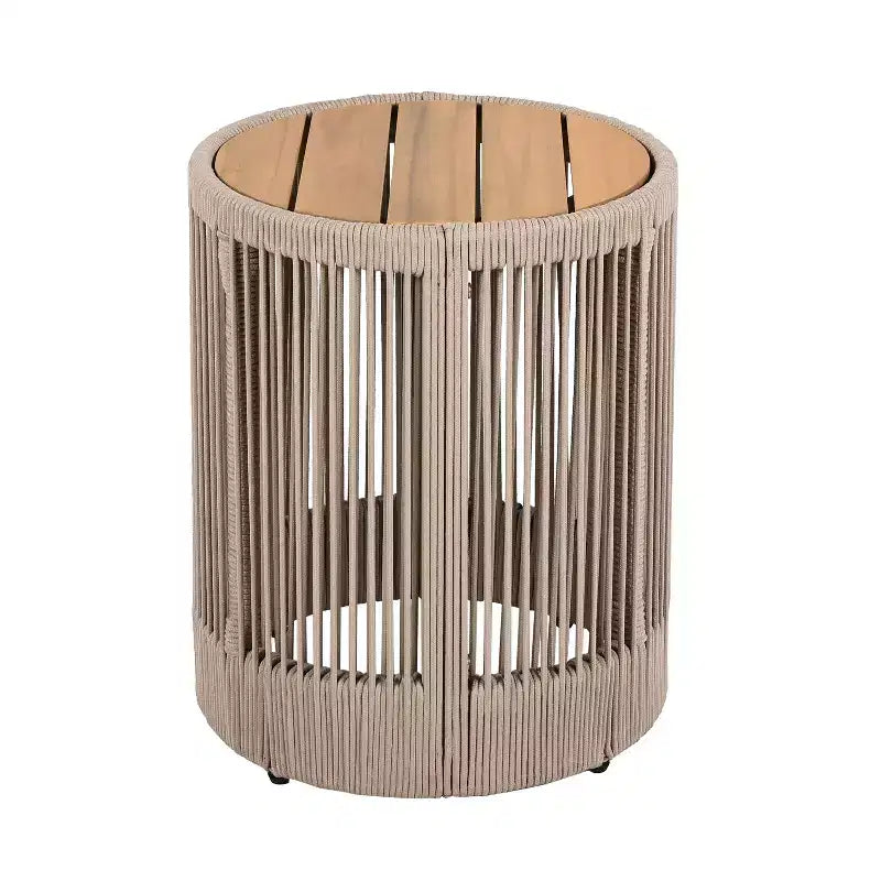 Christopher Knight Home Lariya Ensemble de conversation 5 pièces pour extérieur avec méridienne en bois d'acacia, coussins et table d'appoint