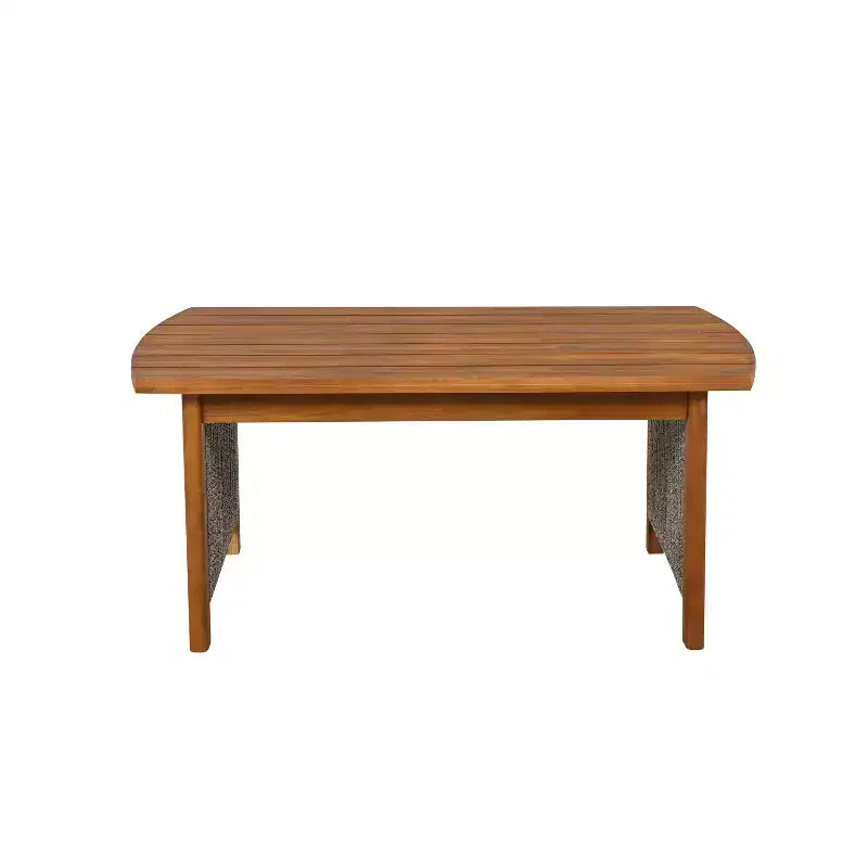 Canapé deux places et table basse Christopher Knight Home Jett en corde tressée rustique et bois d'acacia avec coussins