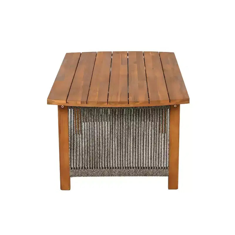 Canapé deux places et table basse Christopher Knight Home Jett en corde tressée rustique et bois d'acacia avec coussins
