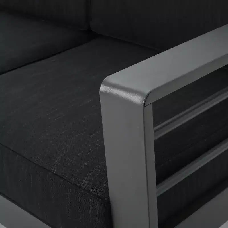 Christopher Knight Home Cape Coral Salon de jardin d'angle 6 places en aluminium avec fauteuil club