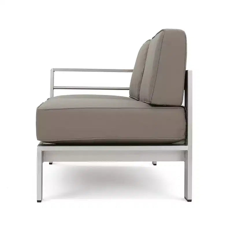 Christopher Knight Home Cape Coral Salon de jardin d'angle 6 places en aluminium avec fauteuil club