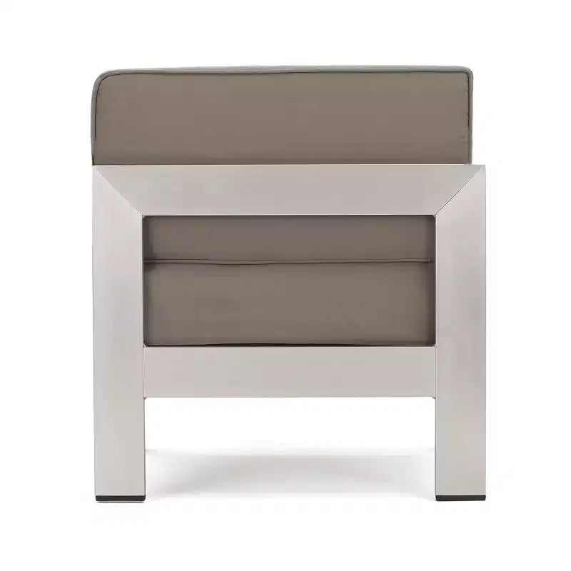 Christopher Knight Home Cape Coral Salon de jardin d'angle 6 places en aluminium avec fauteuil club