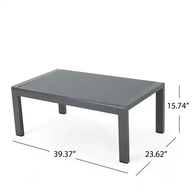 Christopher Knight Home Cape Coral Salon de jardin d'angle 6 places en aluminium avec fauteuil club