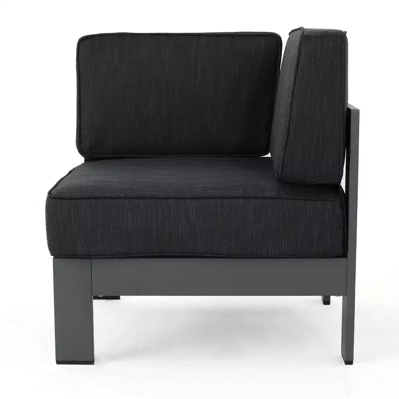 Christopher Knight Home Cape Coral Salon de jardin d'angle 6 places en aluminium avec fauteuil club