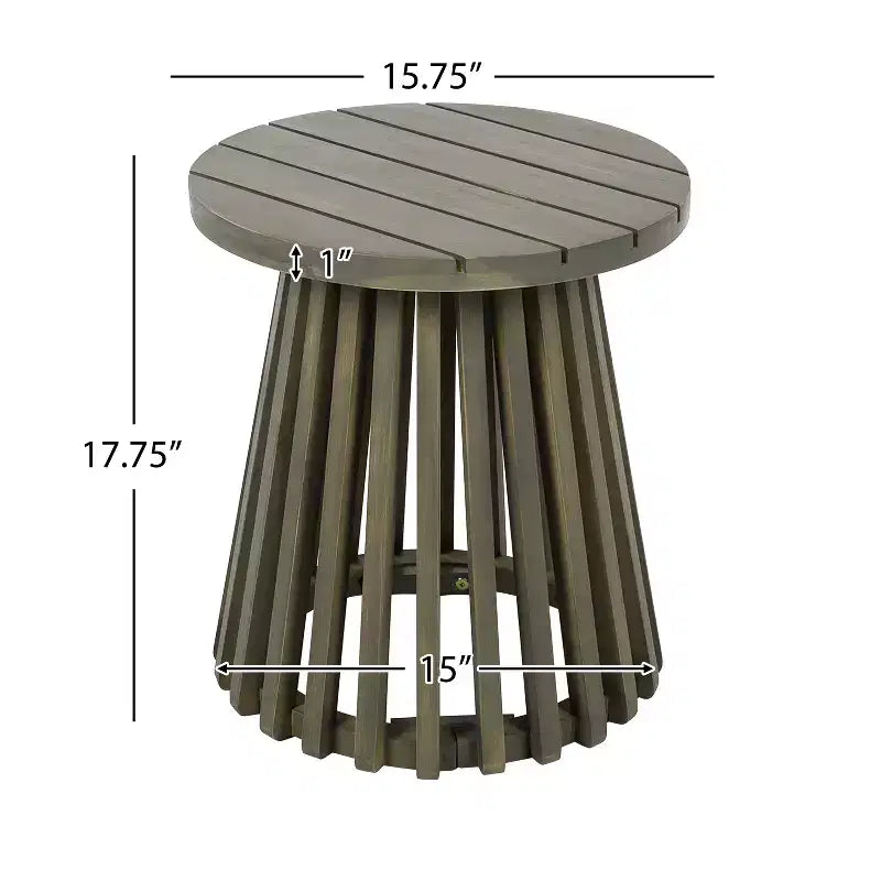 Christopher Knight Home Pascal – Ensemble de 3 chaises de jardin en bois d'acacia avec table basse ronde