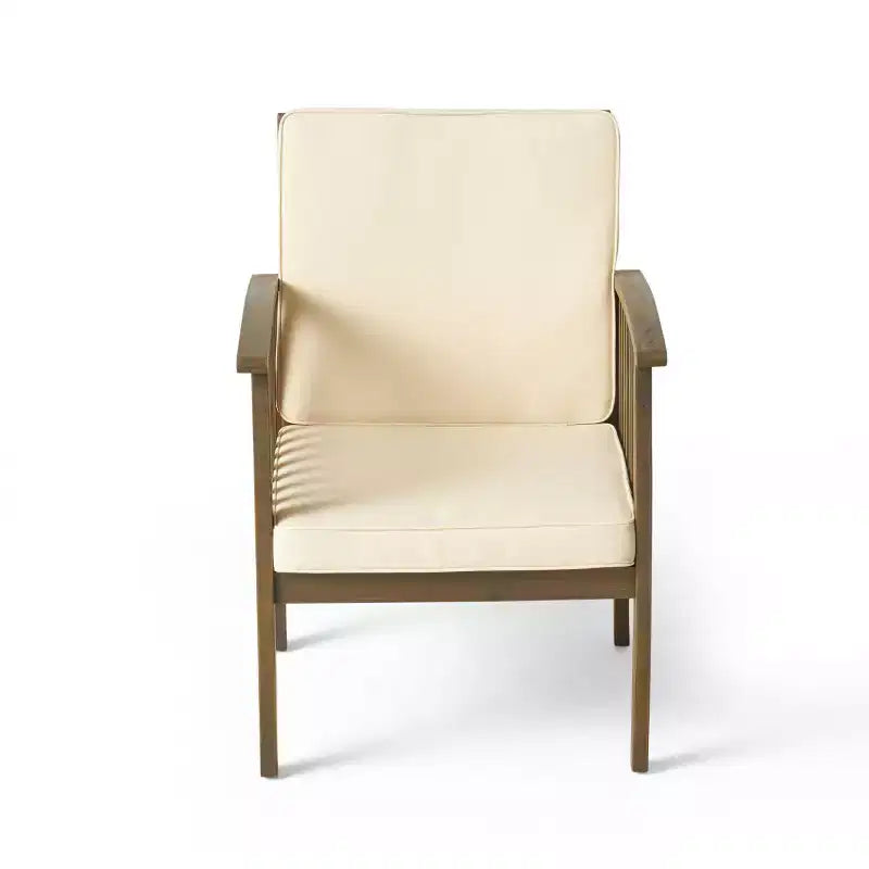 Christopher Knight Home Pascal – Ensemble de 3 chaises de jardin en bois d'acacia avec table basse ronde