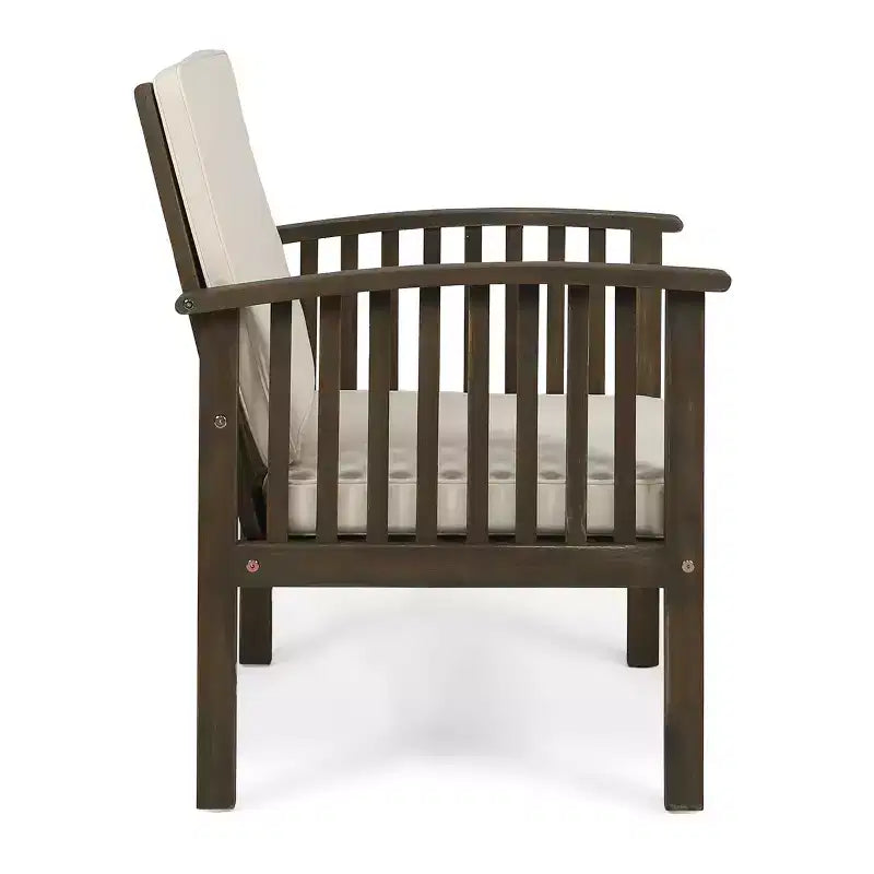 Christopher Knight Home Pascal – Ensemble de 3 chaises de jardin en bois d'acacia avec table basse ronde