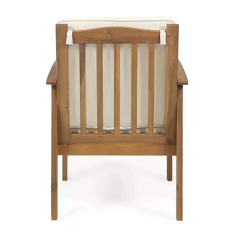 Christopher Knight Home Pascal – Ensemble de 3 chaises de jardin en bois d'acacia avec table basse ronde