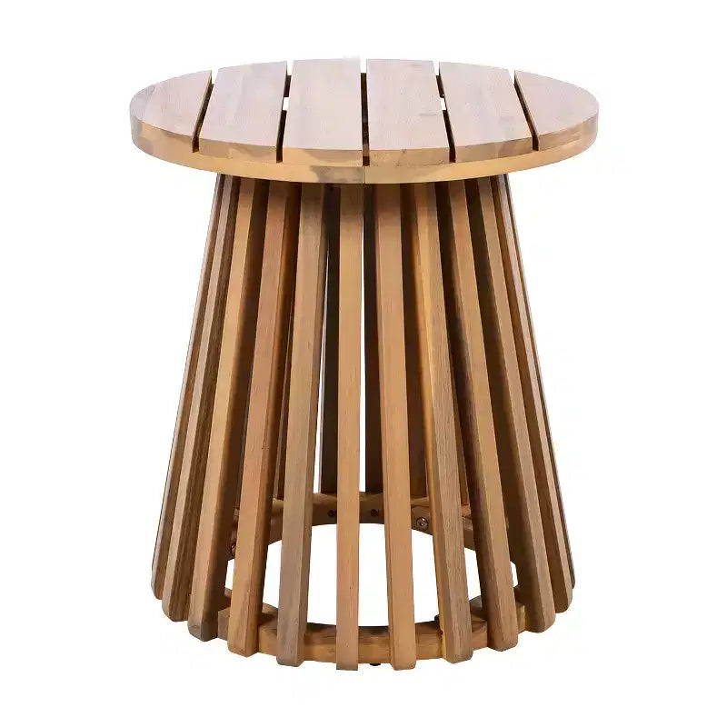 Christopher Knight Home Pascal – Ensemble de 3 chaises de jardin en bois d'acacia avec table basse ronde