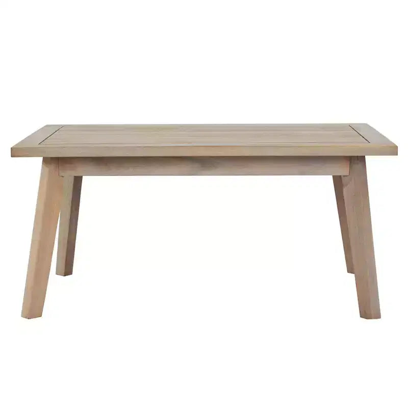 Ensemble de conversation 4 pièces en bois d'acacia avec coussins gris