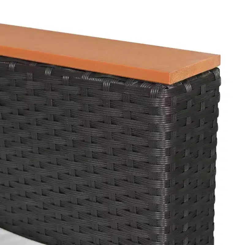 Ensemble de meubles de jardin vidaXL 7 pièces noir et crème
