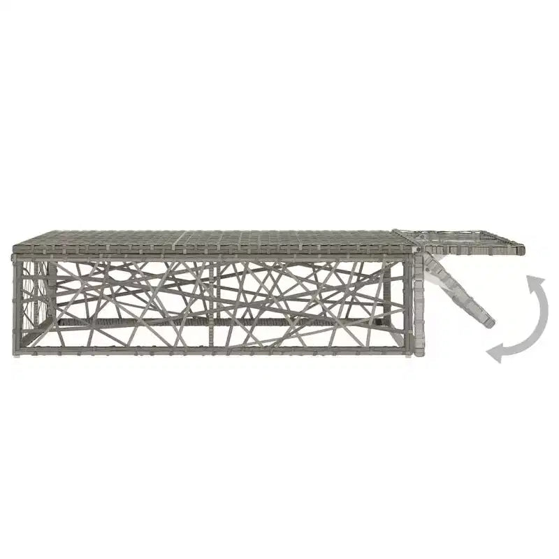 vidaXL Salon de jardin en résine tressée gris, acier thermolaqué Medium