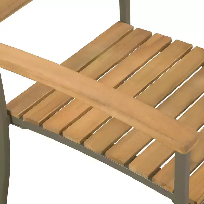 vidaXL Salon de jardin bois naturel et gris