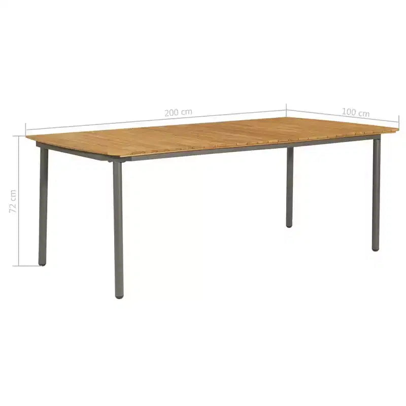vidaXL Salon de jardin bois naturel et gris