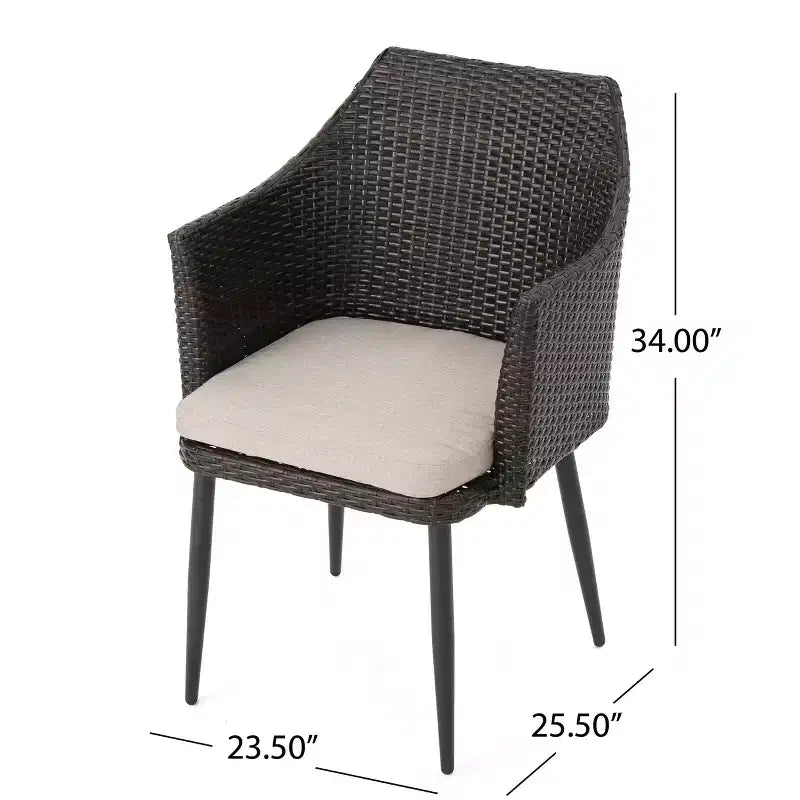 Christopher Knight Home Iona - Ensemble de 3 pièces pour salon de jardin en osier avec coussins