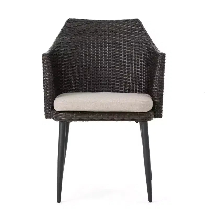 Christopher Knight Home Iona - Ensemble de 3 pièces pour salon de jardin en osier avec coussins