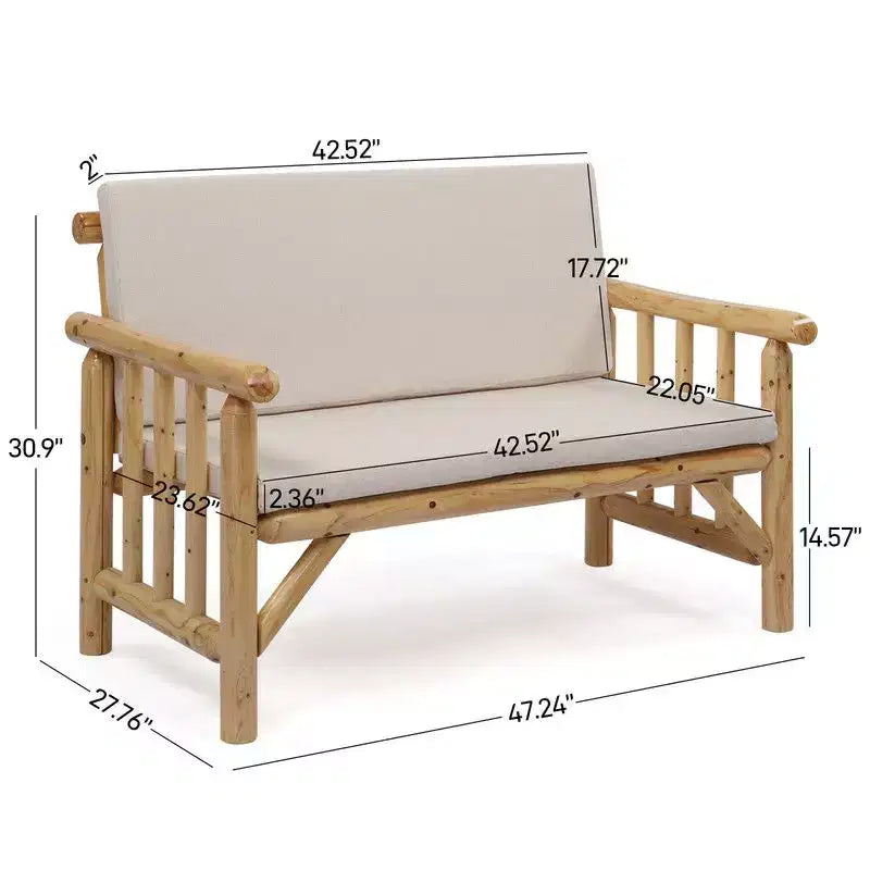 Ensemble de conversation Karl Home Patio 4 pièces en bois