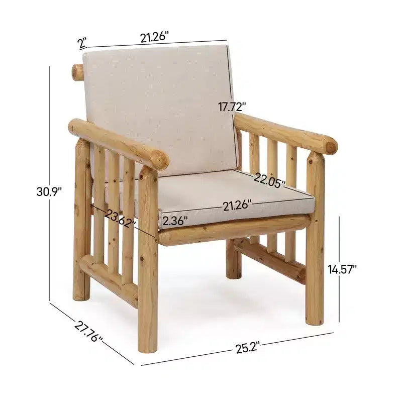 Ensemble de conversation Karl Home Patio 4 pièces en bois