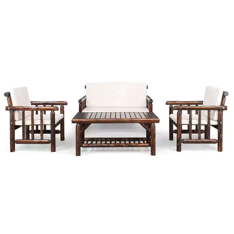 Ensemble de conversation Karl Home Patio 4 pièces en bois