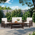 Ensemble de conversation Karl Home Patio 4 pièces en bois