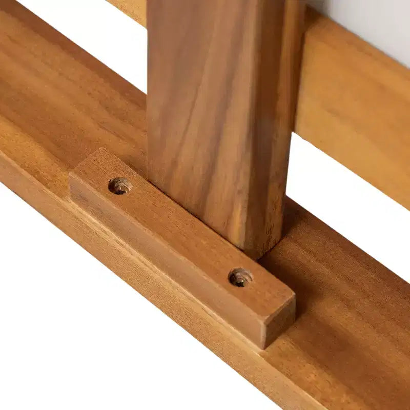 Ensemble de patio 6 pièces Whisen avec lit de repos, table à thé et pouf