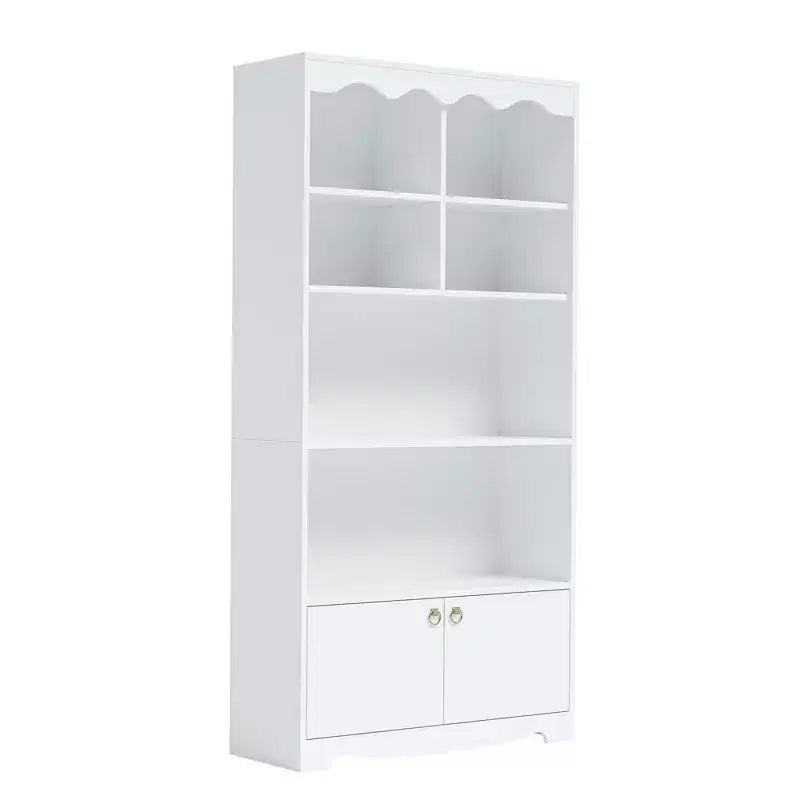 Melamine 5-Tier Bookcase with Cabinet 63''