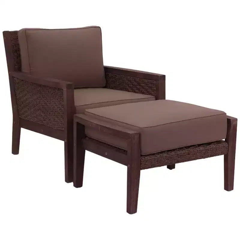 Courtyard Casual Buena Vista II 2 pc Club and Ottoman Includes: One Club Chair and One Ottoman