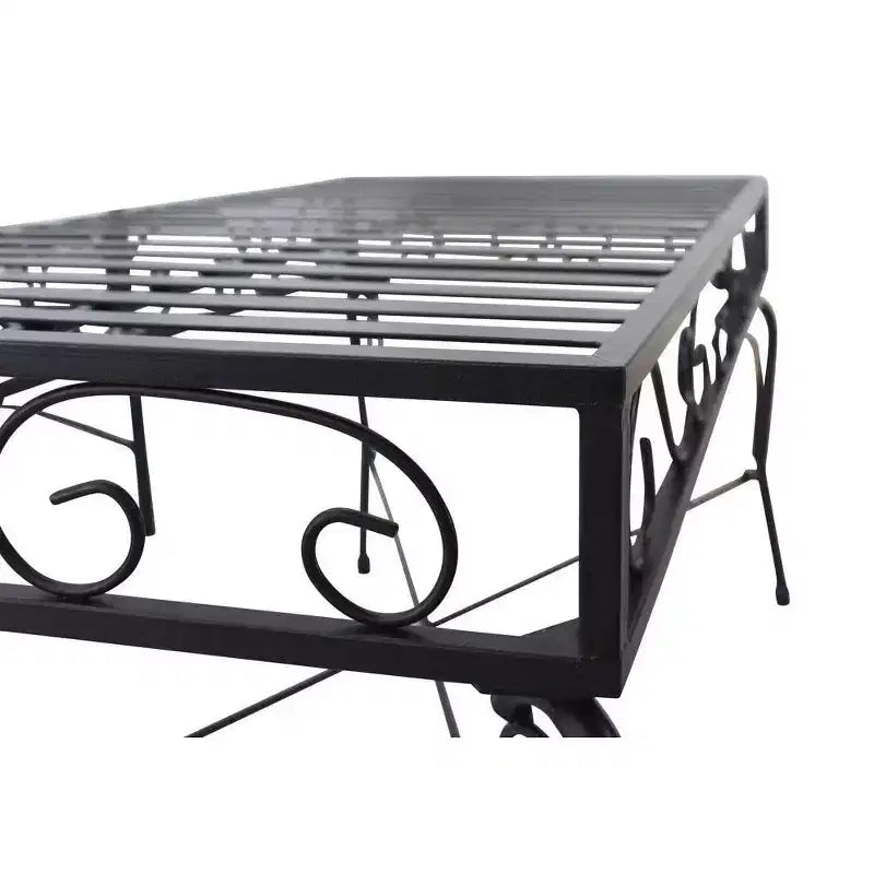 Ensemble causeuse et table basse d'extérieur Courtyard Casual French Quarter en acier noir