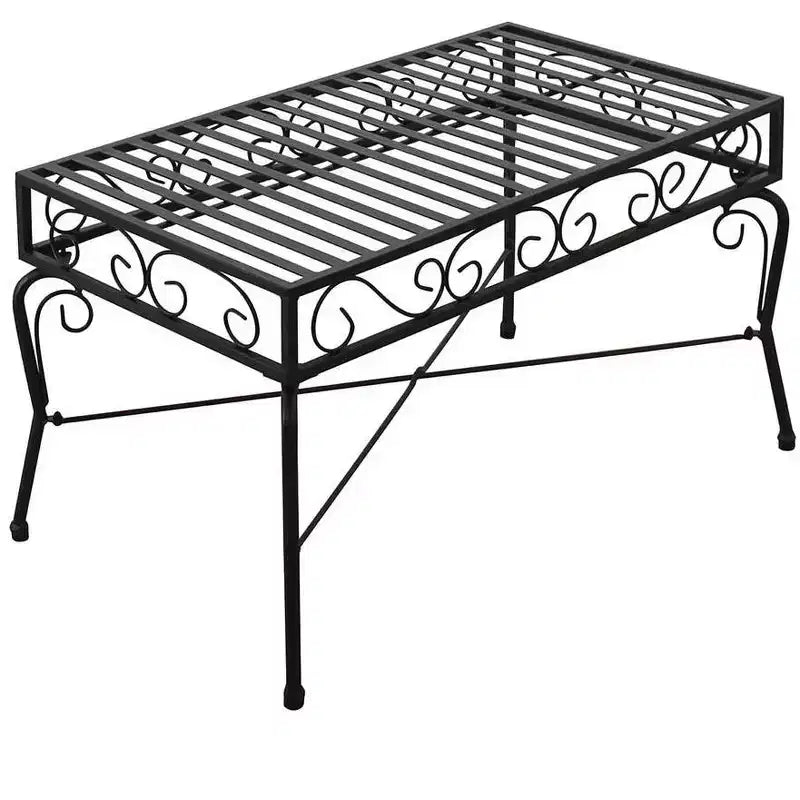 Ensemble causeuse et table basse d'extérieur Courtyard Casual French Quarter en acier noir
